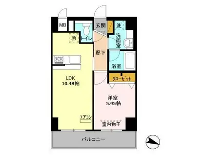 セレス稔台(1LDK/3階)の間取り写真