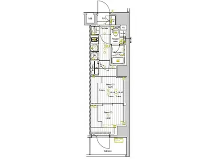PREMIUM CUBE 両国DEUX(2K/3階)の間取り写真