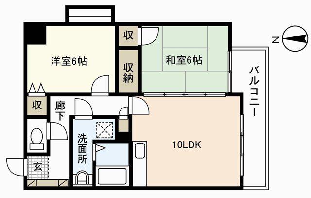 MKフラット(2LDK/5階)の間取り写真