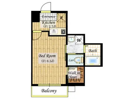 東和プラザAB館(1K/5階)の間取り写真