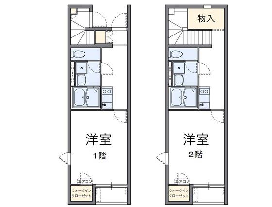レオネクストプルニエ五日市(1K/1階)の間取り写真