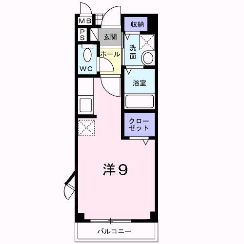 ベル アルモニー1番館(1K/2階)の間取り写真