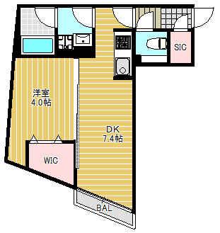 U RESIDENCE武蔵小山(1DK/3階)の間取り写真