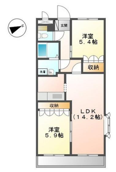 SEIS.N(2LDK/3階)の間取り写真