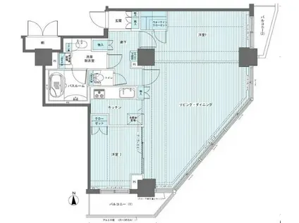 フェニックス西参道タワー(2LDK/20階)の間取り写真