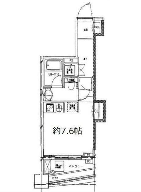 S-FORT中板橋(1DK/5階)の間取り写真
