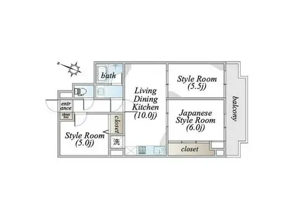 コスモ浦和南セカンドステージ(3LDK/4階)の間取り写真