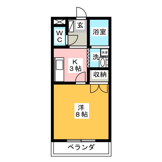 セレーノ・Y(1K/1階)の間取り写真