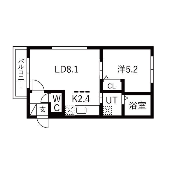 アッセコトニ(1LDK/3階)の間取り写真