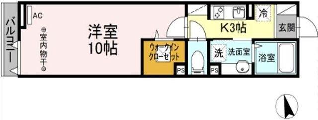 パティオ池袋(1K/1階)の間取り写真