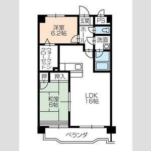 ボンヌシャンス壱番館(2LDK/1階)の間取り写真