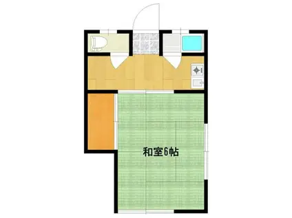 田端ハイツ(1K/1階)の間取り写真