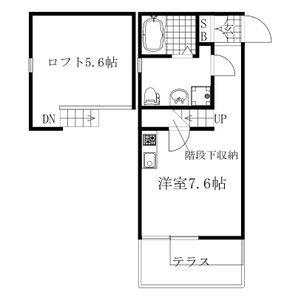 LE COCON 白水町(ワンルーム/1階)の間取り写真