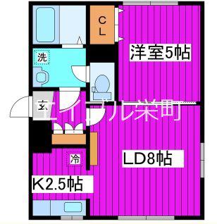 ガーデンコート壱番館(1LDK/4階)の間取り写真
