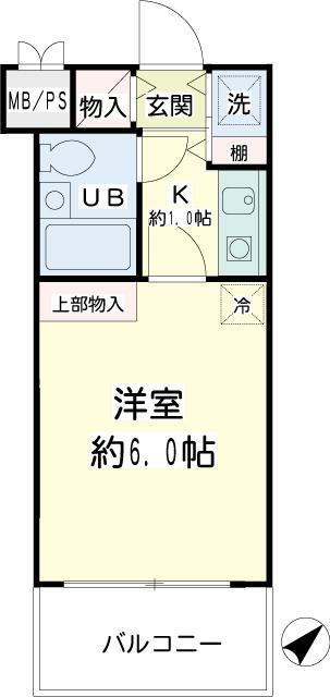 NICアーバンスピリッツ鶴見I(1K/5階)の間取り写真