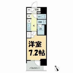 ザ・ライオンズフォーシア今池(1K/8階)の間取り写真