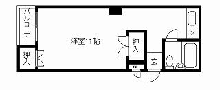 ルポール麩屋町(ワンルーム/3階)の間取り写真
