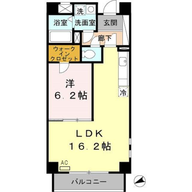 NISHITENMA-Y`S VILLAGE(1LDK/6階)の間取り写真