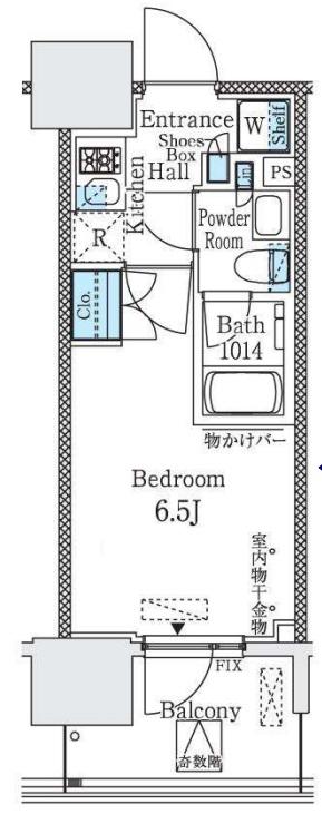 パークキューブ大井町レジデンス(1K/9階)の間取り写真