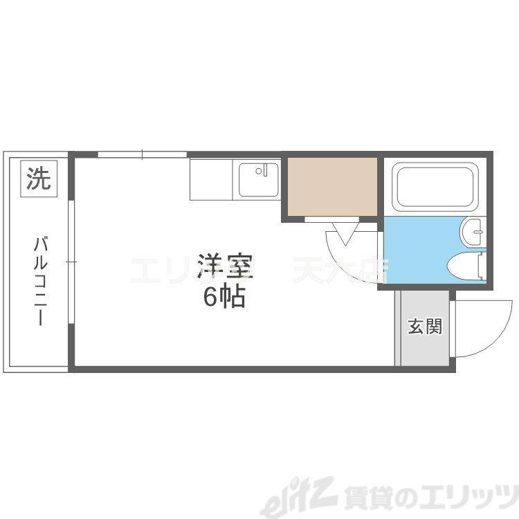 ハッピー・ド・千里山(ワンルーム/3階)の間取り写真