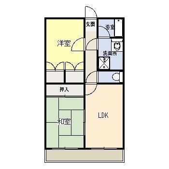 パークビューマンションII(2LDK/3階)の間取り写真