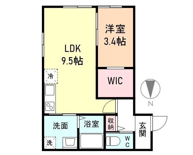 ZORO(1LDK/2階)の間取り写真