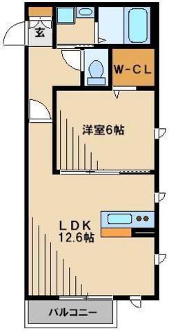 サミットガーデン(1LDK/1階)の間取り写真