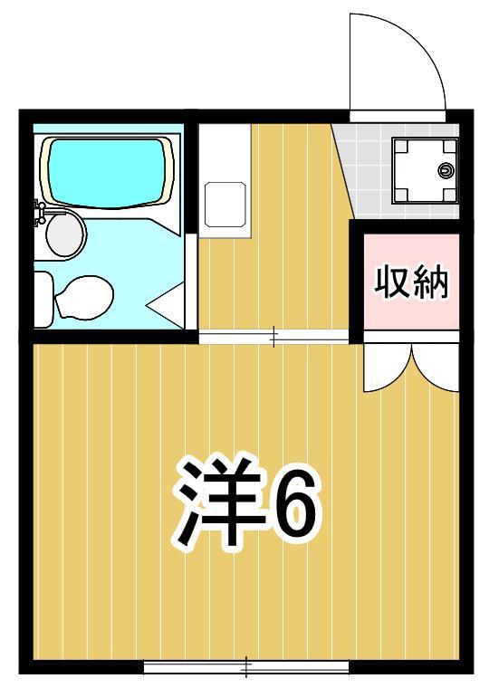 中央ハイツ(1K/2階)の間取り写真