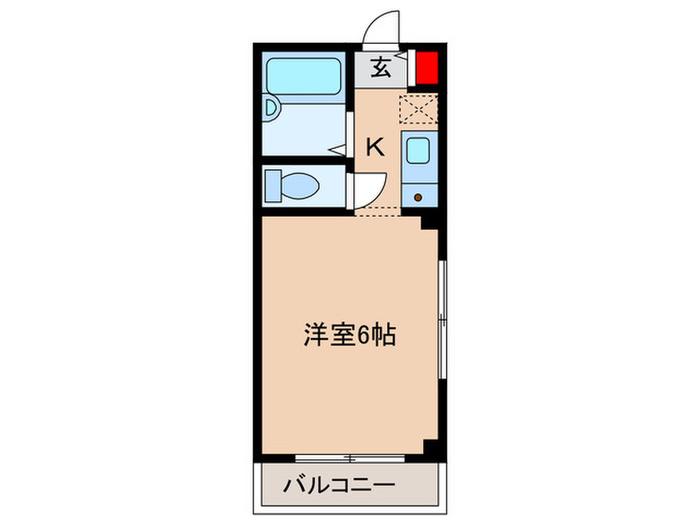 CASA西郷(1K/3階)の間取り写真