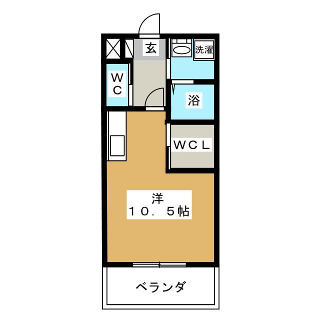 フラワーパーク(ワンルーム/7階)の間取り写真