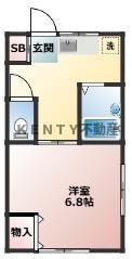 小室ビル(1K/3階)の間取り写真