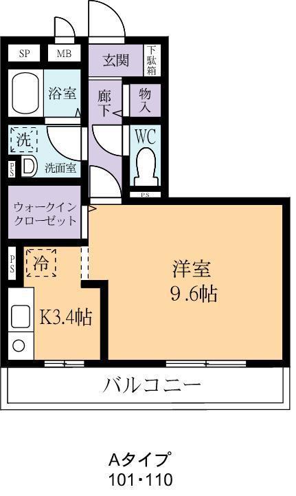 LIGHT STYLEII(1K/3階)の間取り写真