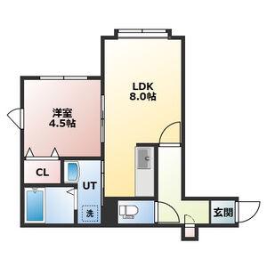 SECONDHOUSE-VILLA(1LDK/3階)の間取り写真
