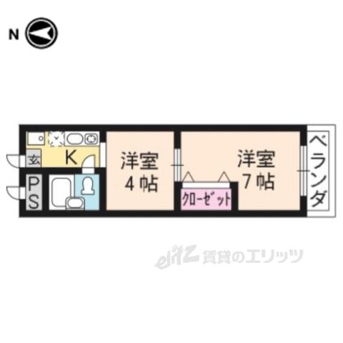 COCOSINOMIYA(2K/3階)の間取り写真