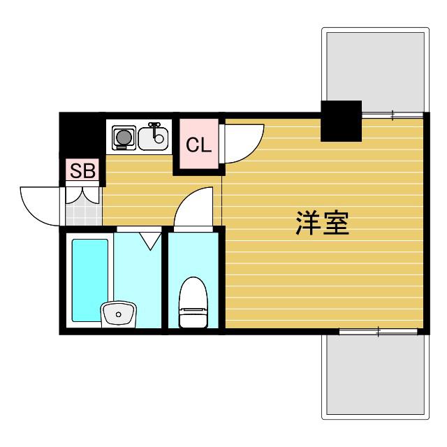 クレイン新大阪(1K/2階)の間取り写真