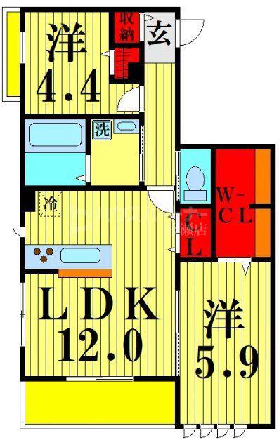 グレイス K(2LDK/2階)の間取り写真