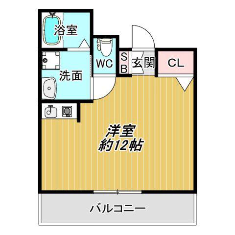 ヴェレッツァ住吉(ワンルーム/3階)の間取り写真