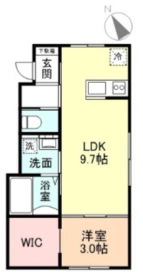 NEO五福(1LDK/2階)の間取り写真