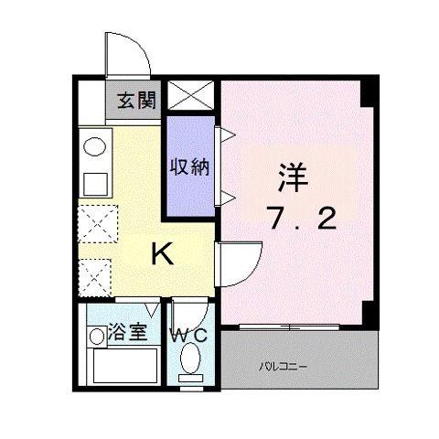 ワイズアクアーリオ(1K/1階)の間取り写真