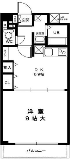 プロヴァンス(1DK/3階)の間取り写真