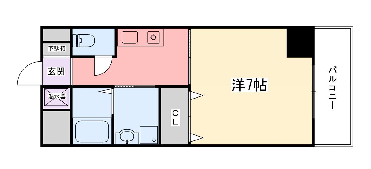 インタービレッジ東延末II(1K/5階)の間取り写真