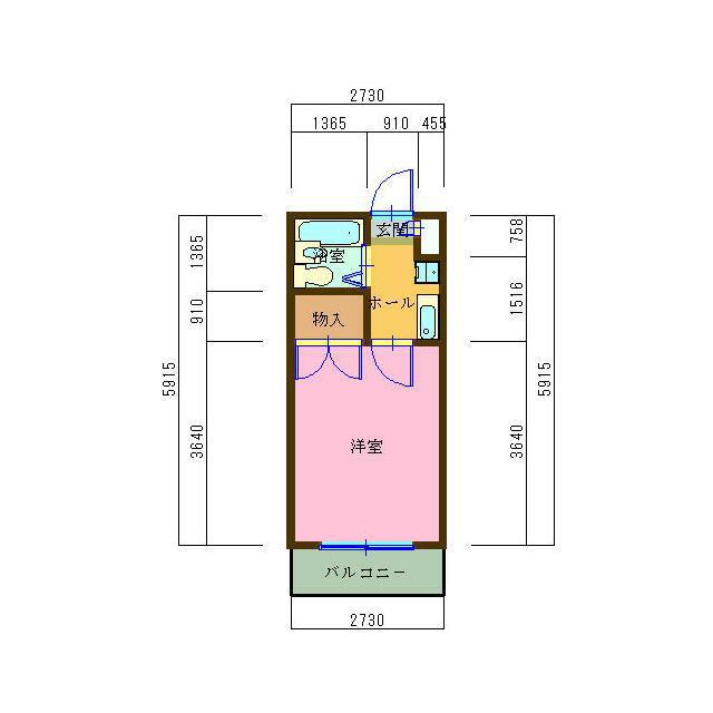 メゾン3番館(1K/1階)の間取り写真