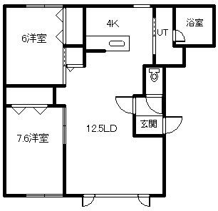 キャンディ(2LDK/1階)の間取り写真