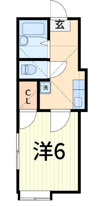 COLONNA MIAIARE(1K/2階)の間取り写真