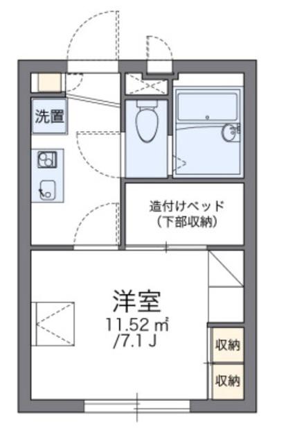 レオパレスサンシン(1K/3階)の間取り写真