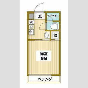 KARYU HOUSE 岡上(1K/1階)の間取り写真