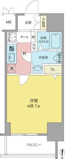 SHOKEN RESIDENCE名古屋サウス(1K/3階)の間取り写真