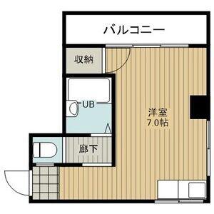 第2岩見マンション(1K/7階)の間取り写真