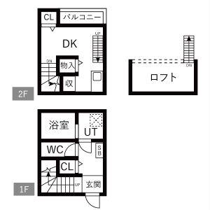 ジョイハーモニー南川町(1K/1階)の間取り写真