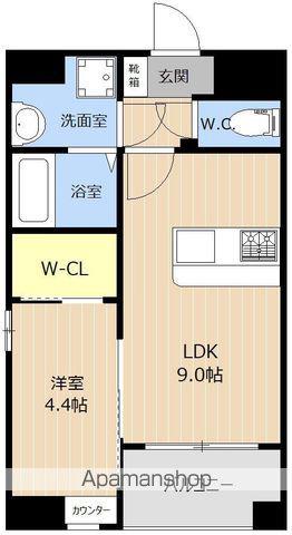 LIBTH西新(1LDK/7階)の間取り写真